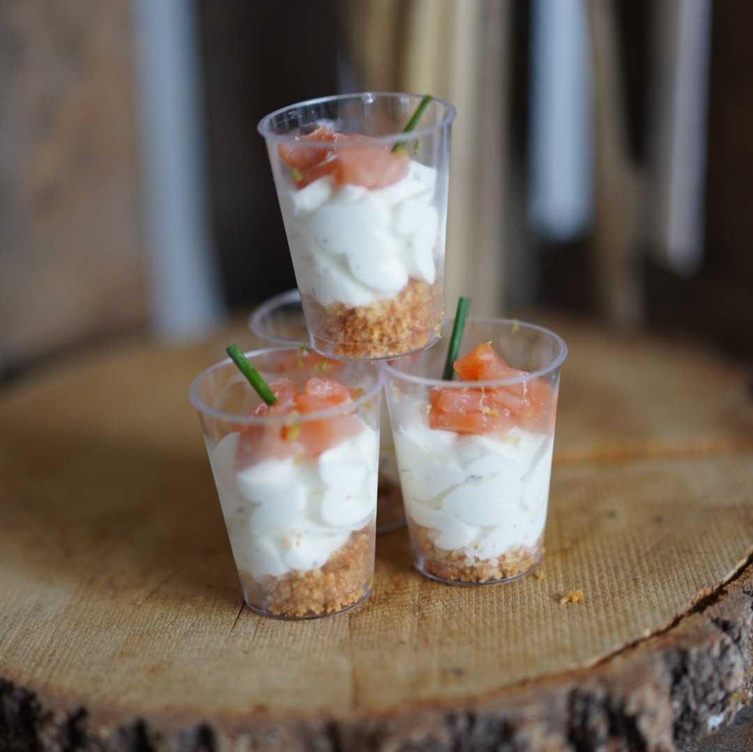 Verrine saumon et crémeux aux herbes - ( 6 ou + )